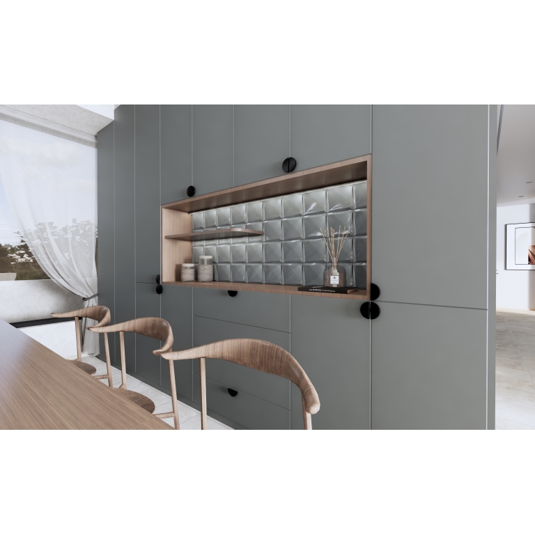 PLURIFY - 6X6 WAVE, FOSSIL, GLOSSY